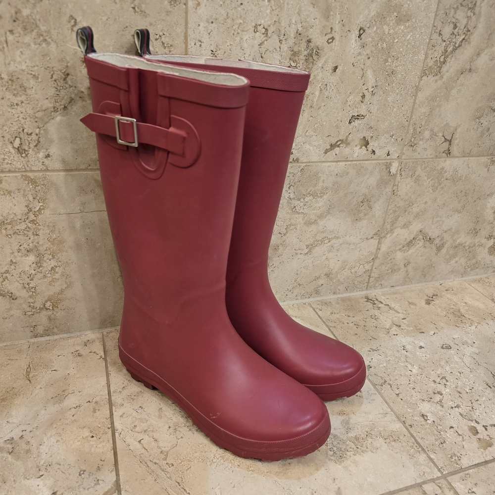 Women’s Pink Tall Rain Boots - Classic Waterproof Style